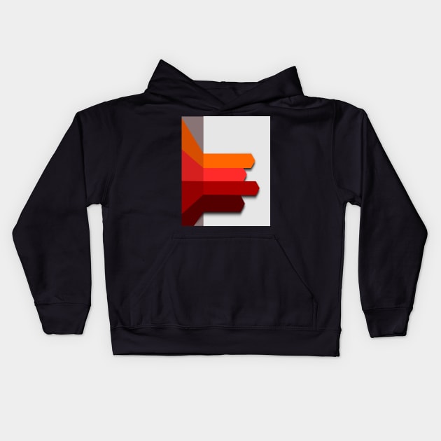 Abstract Lines Kids Hoodie by gruntcooker